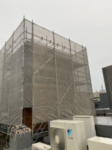 マンション屋上　看板補修工事